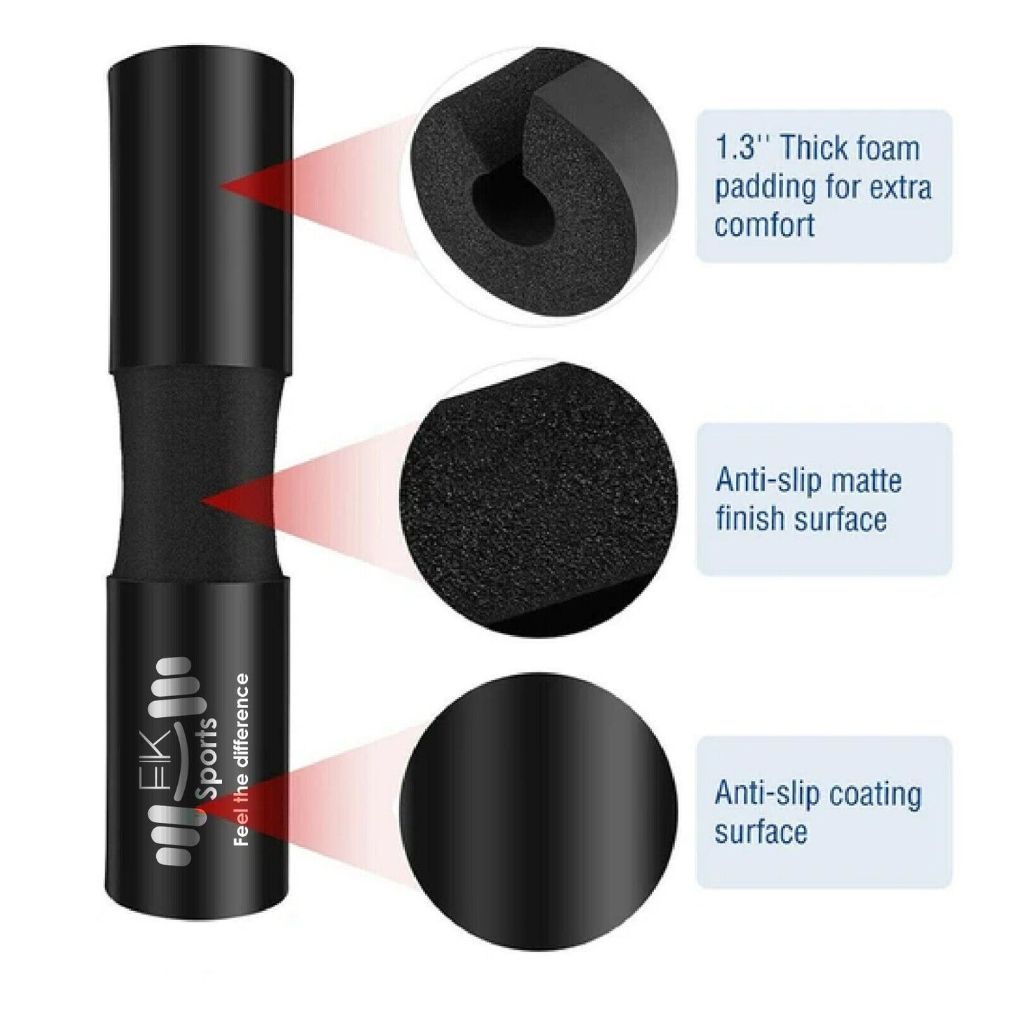 Barbell Pad Weight Lifting Squat Bar Padding Foam Gym Neck Shoulder Protection