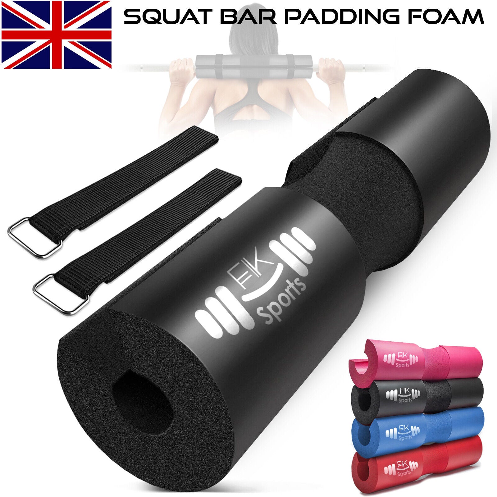 Barbell Pad Weight Lifting Squat Bar Padding Foam Gym Neck Shoulder Protection
